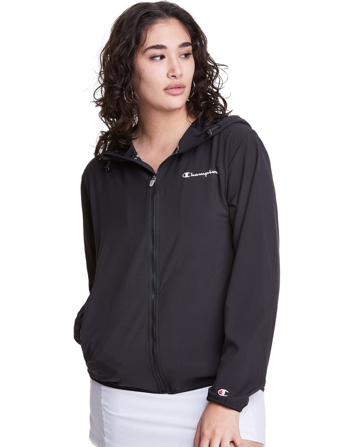 Champion Woven Full-Zip Jas Dames - Zwart - Belgie 5816MQNBZ